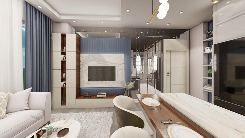 Квартиры планировки 1+1 в районе Кепез - Анталия 