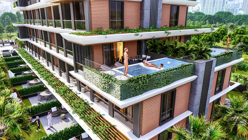 Квартиры планировки 1+1 в районе Алтынташ - Анталия 