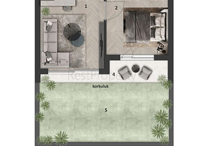 Квартиры планировки 1+1 в районе Алтынташ - Анталия 