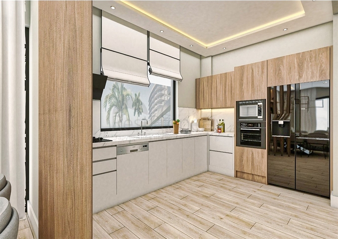 Вилла планировки 4+1 в микрорайоне Эрменек - Анталия