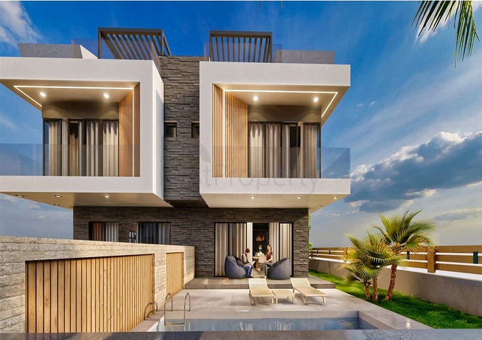 Вилла планировки 4+1 в микрорайоне Эрменек - Анталия