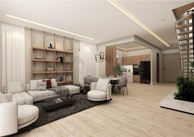 Вилла планировки 4+1 в микрорайоне Эрменек - Анталия