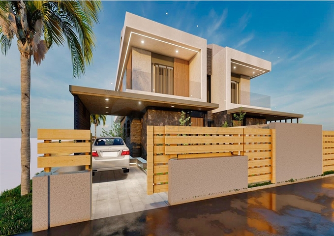 Вилла планировки 4+1 в микрорайоне Эрменек - Анталия