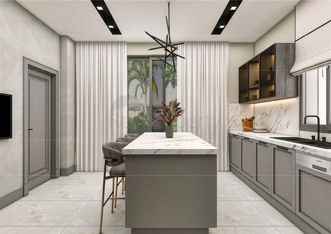 Вилла планировки 5+1 в микрорайоне Эрменек - Анталия