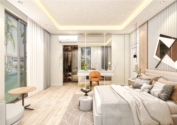 Вилла планировки 5+1 в микрорайоне Эрменек - Анталия