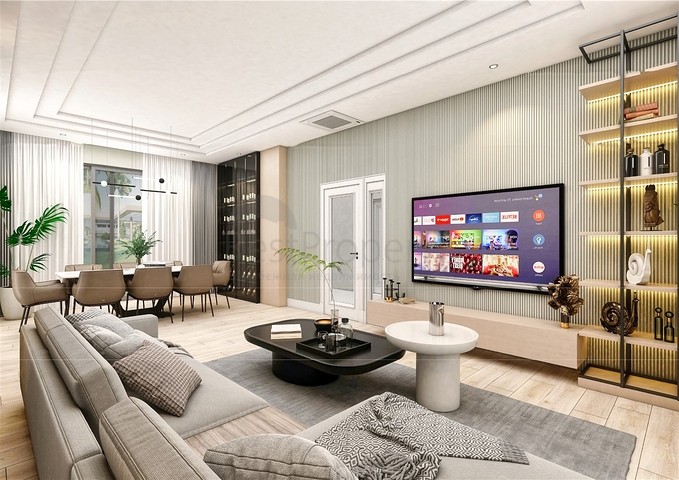 Вилла планировки 5+1 в микрорайоне Эрменек - Анталия