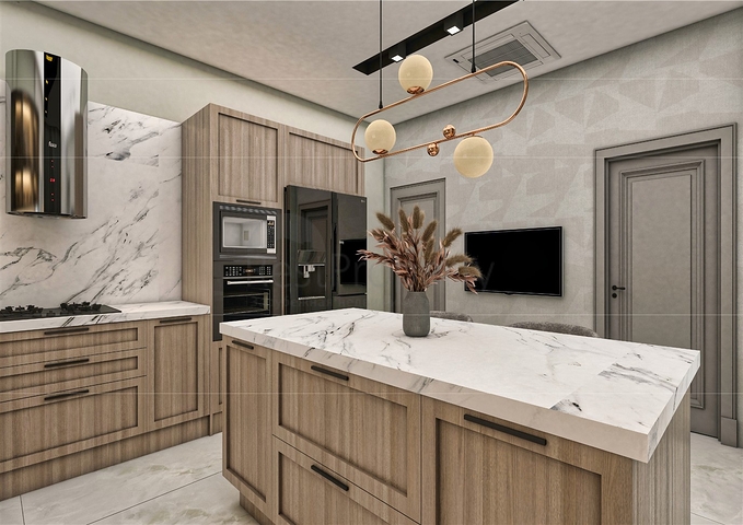 Вилла планировки 5+1 в микрорайоне Эрменек - Анталия