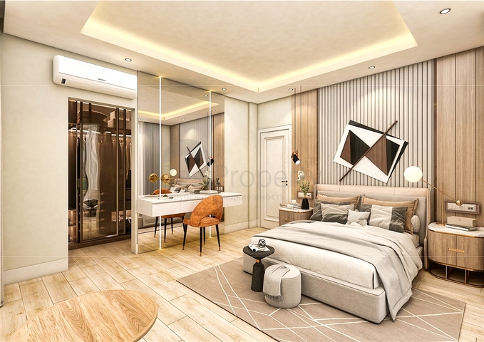 Вилла планировки 5+1 в микрорайоне Эрменек - Анталия