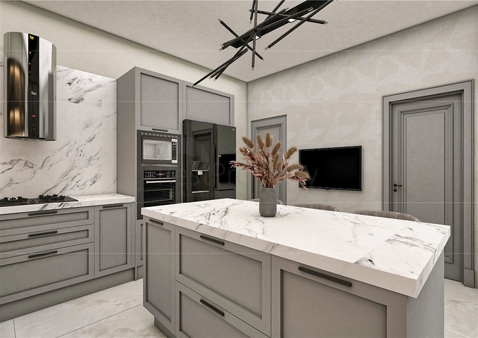 Вилла планировки 5+1 в микрорайоне Эрменек - Анталия