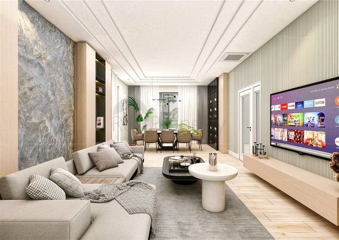 Вилла планировки 5+1 в микрорайоне Эрменек - Анталия