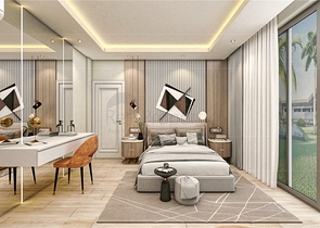 Вилла планировки 5+1 в микрорайоне Эрменек - Анталия