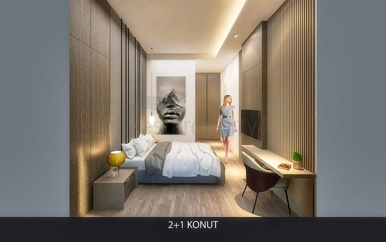 Квартира планировки 2+1 в районе Алтынташ - Анталия