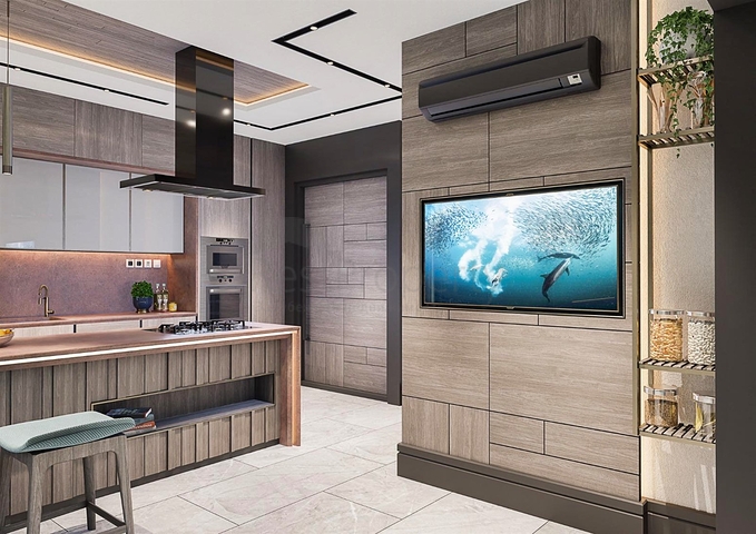 Вилла планировки 6+1 в микрорайоне Эрменек - Анталия