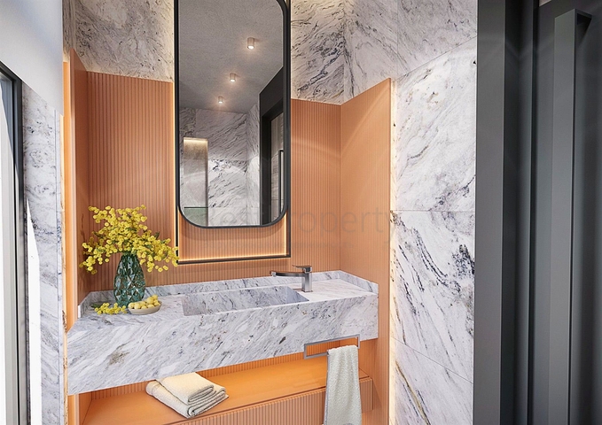 Вилла планировки 6+1 в микрорайоне Эрменек - Анталия