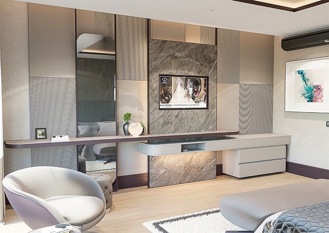 Вилла планировки 6+1 в микрорайоне Эрменек - Анталия