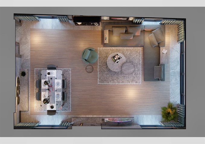 Вилла планировки 6+1 в микрорайоне Эрменек - Анталия