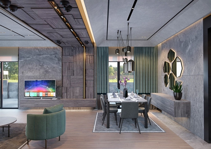 Вилла планировки 6+1 в микрорайоне Эрменек - Анталия