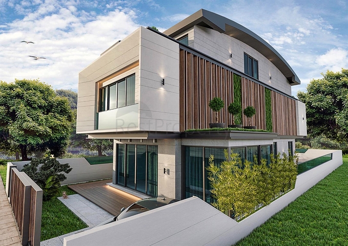 Вилла планировки 6+1 в микрорайоне Эрменек - Анталия