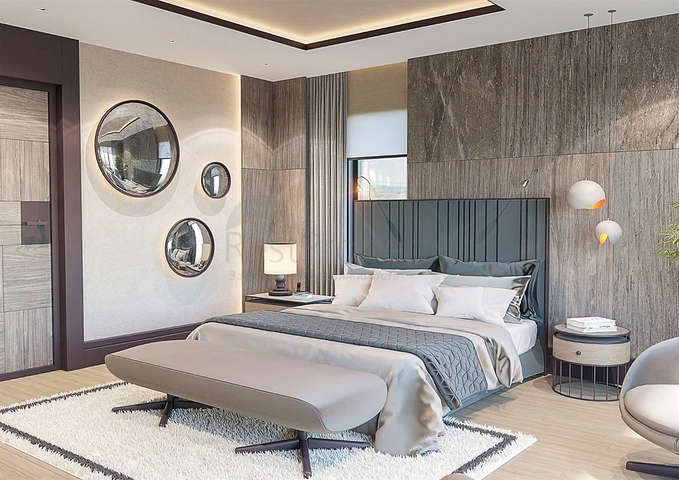 Вилла планировки 6+1 в микрорайоне Эрменек - Анталия