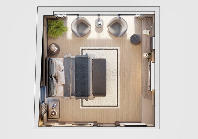 Вилла планировки 6+1 в микрорайоне Эрменек - Анталия