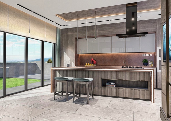 Вилла планировки 6+1 в микрорайоне Эрменек - Анталия