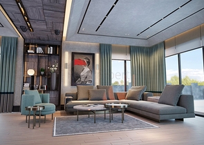 Вилла планировки 6+1 в микрорайоне Эрменек - Анталия