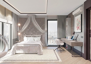 Вилла планировки 6+1 в микрорайоне Эрменек - Анталия