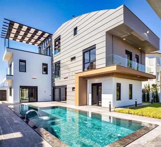 Вилла планировки 6+1 в районе Дошемеалты - Анталия