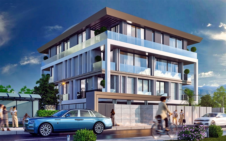 Квартиры планировки 1+1 , 2+1 и 3+1 в микрорайоне Шириньялы - Анталия 