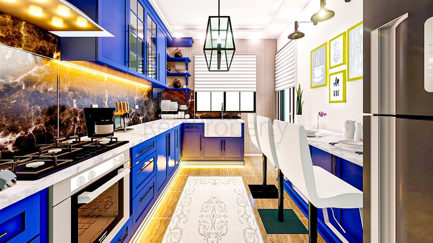 Квартира планировки 1+1 в районе Кепез - Анталия