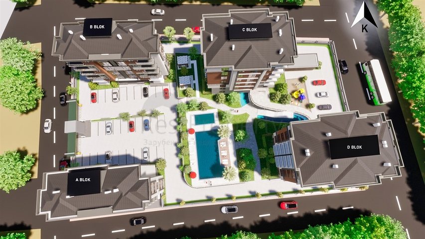 Квартира планировки 1+1 в районе Кепез - Анталия