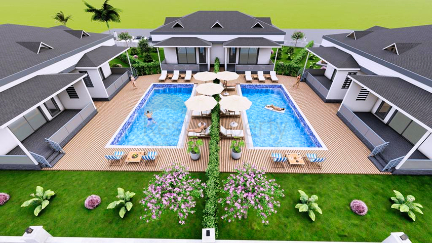 Вилла планировки 3+1 в районе Кемер - Анталия