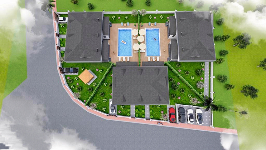 Вилла планировки 3+1 в районе Кемер - Анталия