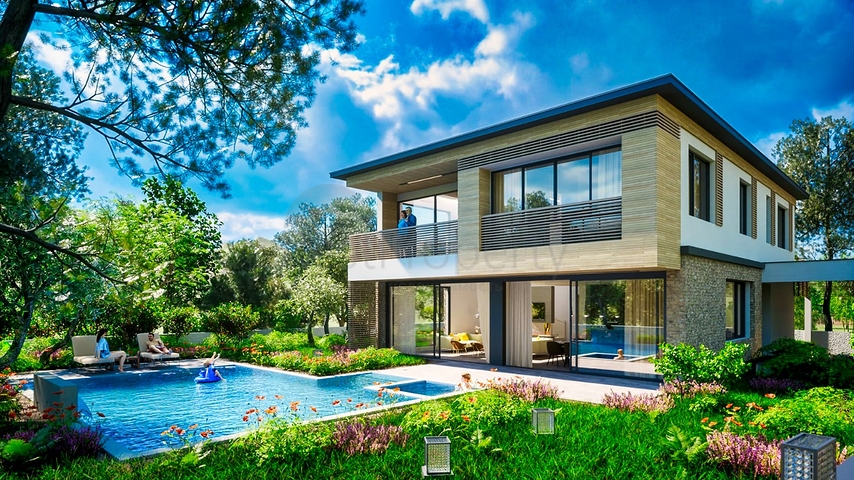 Вилла планировки 4+1 в районе Белек - Анталия 