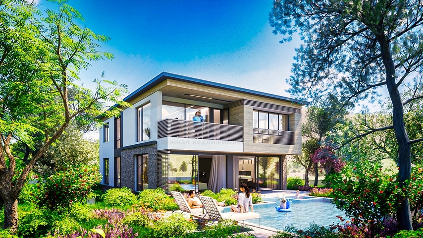 Вилла планировки 4+1 в районе Белек - Анталия 