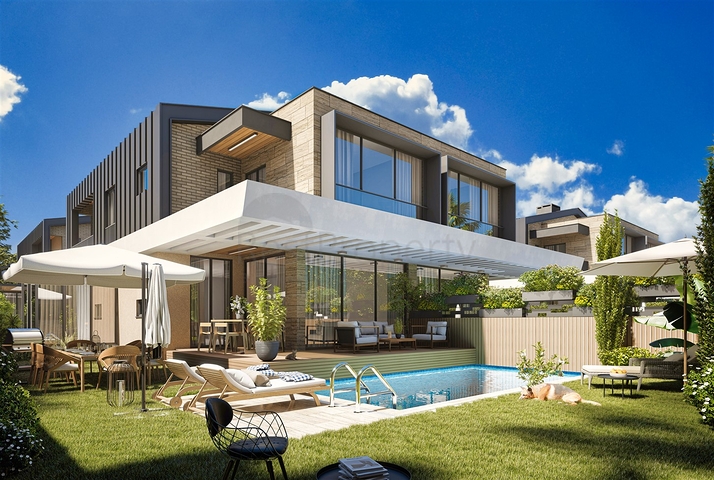 Вилла планировки 4+1 в районе Дошемеалты - Анталия