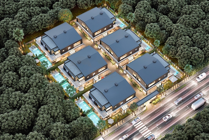 Вилла планировки 4+1 в районе Дошемеалты - Анталия