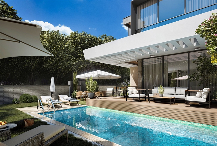 Вилла планировки 4+1 в районе Дошемеалты - Анталия