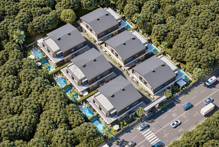 Вилла планировки 4+1 в районе Дошемеалты - Анталия