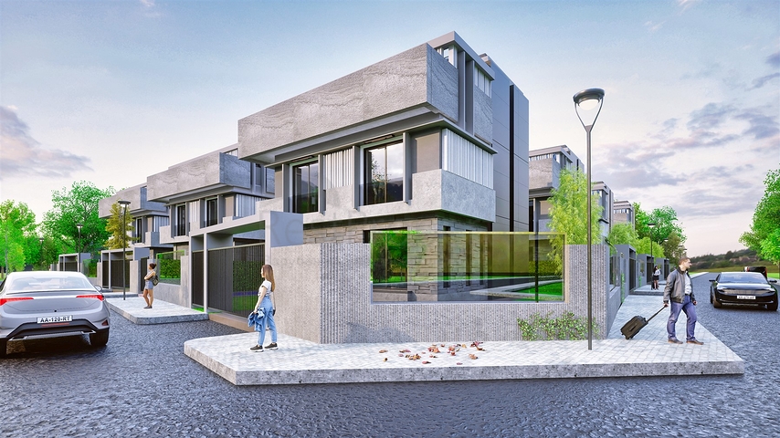 Вилла планировки 6+1 в районе Аксу- Анталия 