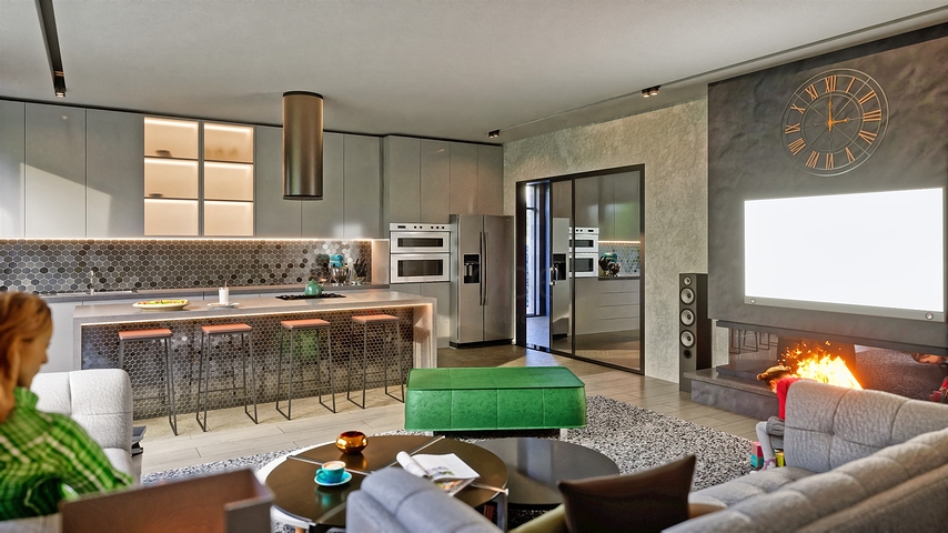 Вилла планировки 6+1 в районе Аксу- Анталия 