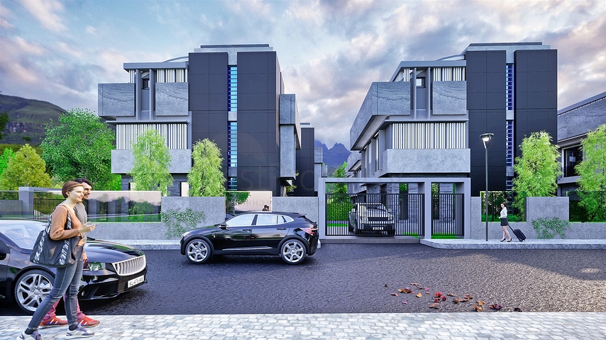 Вилла планировки 6+1 в районе Аксу- Анталия 