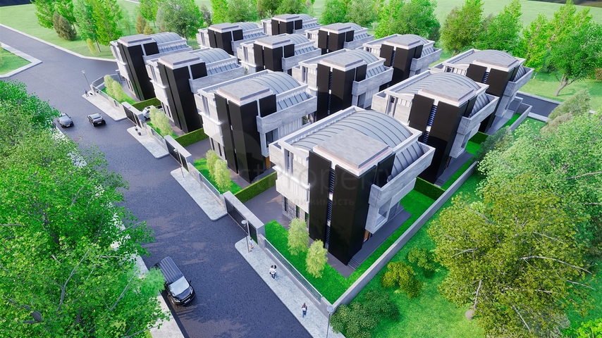 Вилла планировки 6+1 в районе Аксу- Анталия 