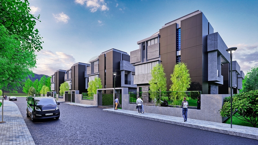 Вилла планировки 6+1 в районе Аксу- Анталия 