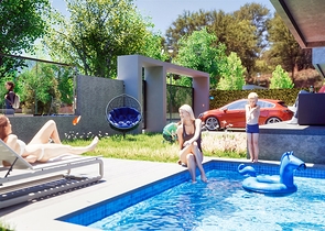 Вилла планировки 6+1 в районе Аксу- Анталия 