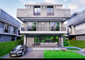 Вилла планировки 6+1 в районе Аксу- Анталия 