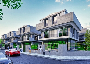 Вилла планировки 6+1 в районе Аксу- Анталия 