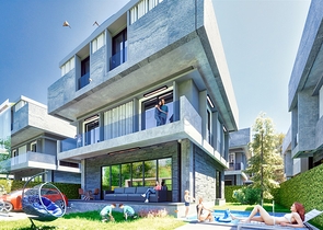 Вилла планировки 6+1 в районе Аксу- Анталия 