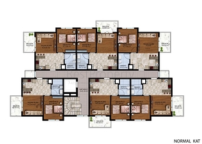 Квартира планировки 1+1 в районе Алтынташ - Анталия 