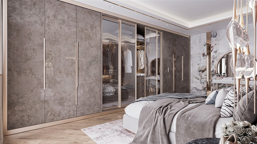 Виллы планировки 3+1 и 5+2 в микрорайоне Гюзельюрт - Анталия 